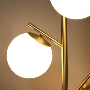 Stehleuchte 3 Lampenschirmen Gold