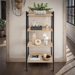 Leiterregal Chatham Industrial Holz hell, Eiche Sonoma 57,5 x 34 x 138 cm