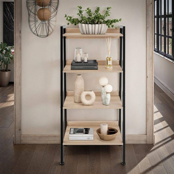 Leiterregal Chatham Industrial Holz hell, Eiche Sonoma 57,5 x 34 x 138 cm