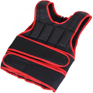 20 kg Trainingsweste einstellbare Gewichtsweste Schwarz+Rot