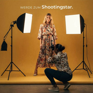 Studioleuchte mit Softbox, Stativ und Tasche