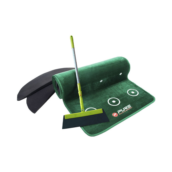 PURE2improve Puttingmatte mit Besen 70x335cm