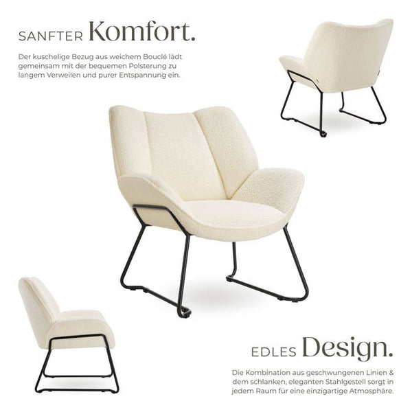 Sessel Kjeld creme-weiss