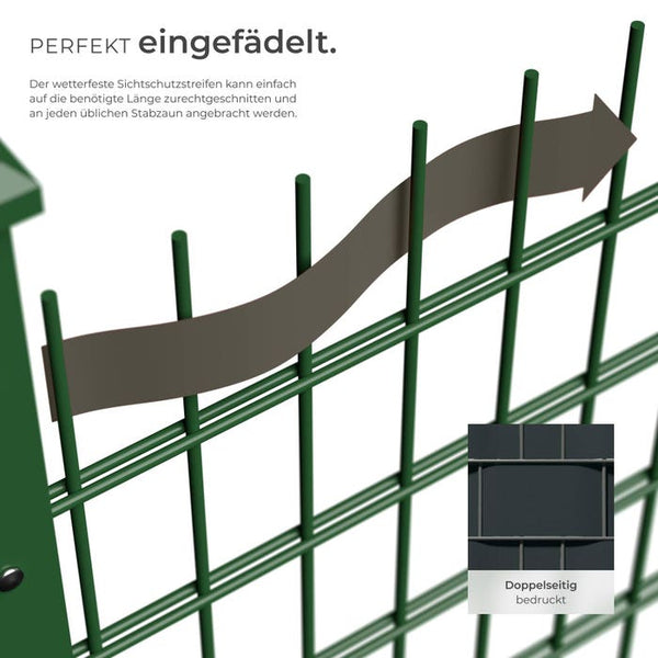 PVC Sichtschutzfolie Anthrazit 70 m