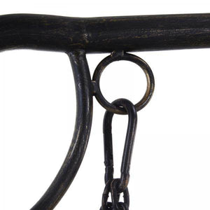 Gartenschaukel für 2 Personen Hollywoodschaukel Schaukelbank Metall Bronze