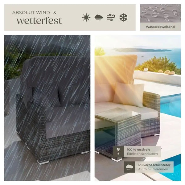 Aluminium Rattan Lounge San Marino