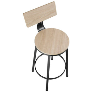 Set Barhocker Poole Industrial Holz hell, Eiche Sonoma 4er Set