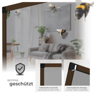 Fly screen brown 100 x 120 cm 