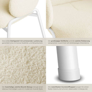 6er Set Stuhl Scandi creme