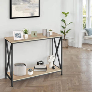 Konsolentisch Tacoma Industrial Holz hell, Eiche Sonoma