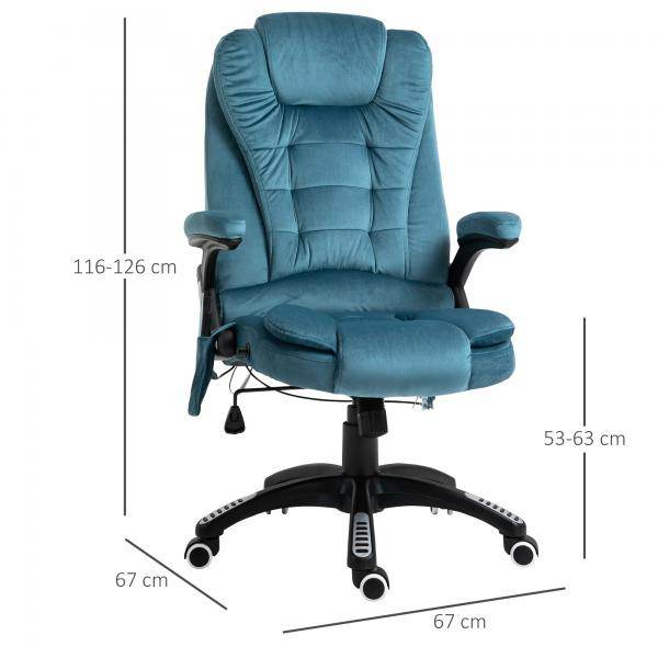 Massagesessel Chefsessel Gamingstuhl Drehstuhl Massagebürostuhl Blau