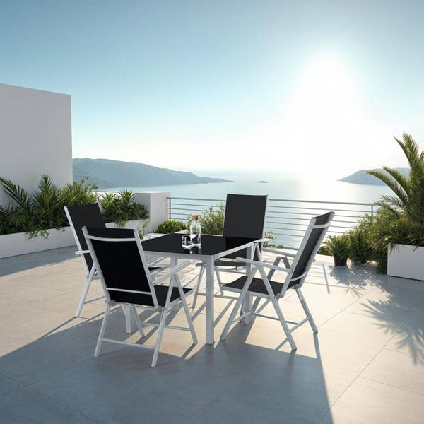 Aluminium Sitzgruppe Stabia silber