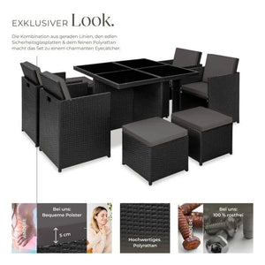Aluminium Rattan Sitzgruppe Manhattan
