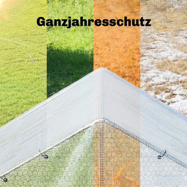 Abdeckplane wasserdicht UV-stabil mit Ösen 4x6m weiss