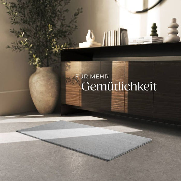 Short pile carpet Soft Zone gray 60 x 110 cm 
