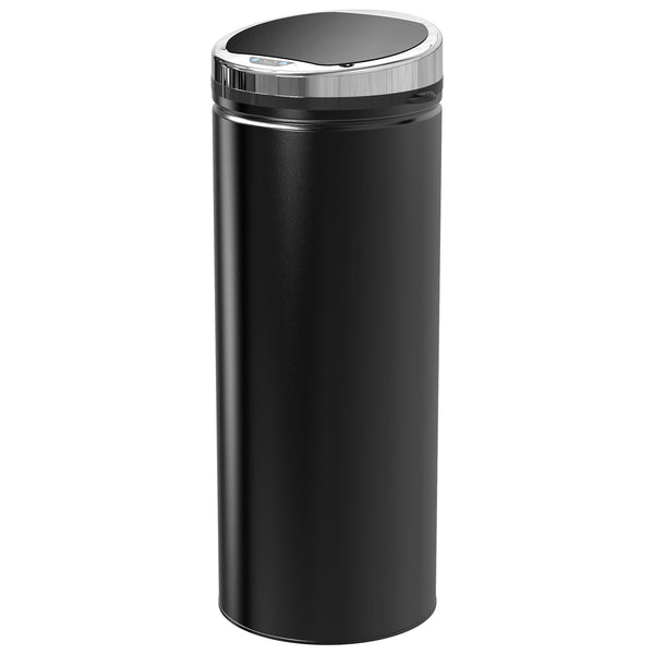 Abfalleimer mit Sensor 30L Edelstahl schwarz