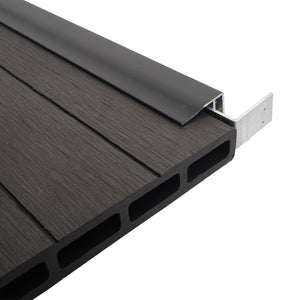 Abschluss-Set WPC-Sichtschutz Windschutz 180cm anthrazit Savon