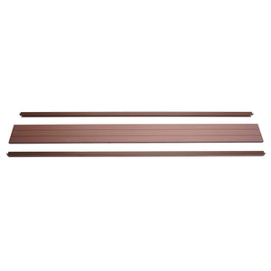 Abschluss-Set WPC Sichtschutz Alu-Pfosten 180cm braun Savon