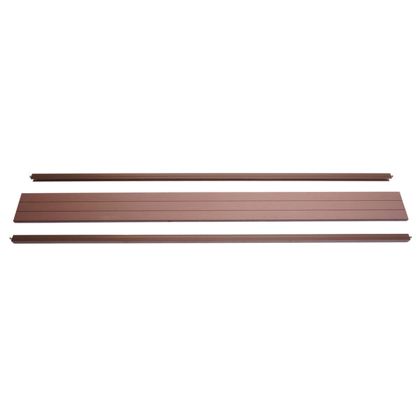 Abschluss-Set WPC Sichtschutz Alu-Pfosten 180cm braun Savon