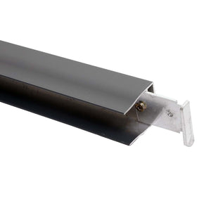 Abschluss-Set für WPC-Sichtschutz Alu-Pfosten 180cm grau Savon