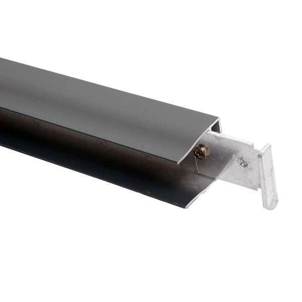 Abschluss-Set für WPC-Sichtschutz Alu-Pfosten 180cm grau Savon