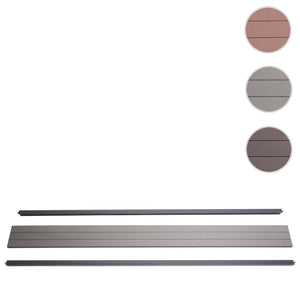 Abschluss-Set für WPC-Sichtschutz Alu-Pfosten 180cm grau Savon
