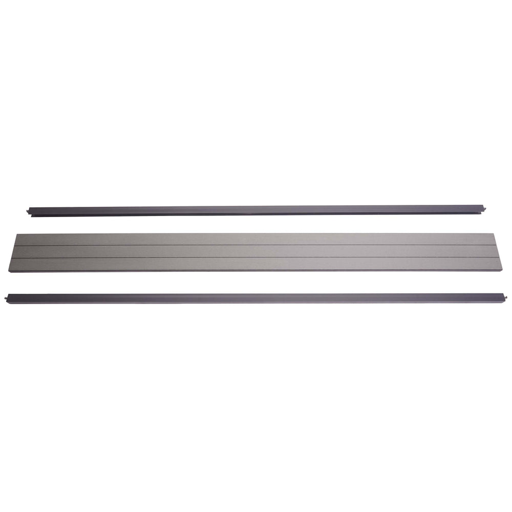 Abschluss-Set für WPC-Sichtschutz Alu-Pfosten 180cm grau Savon