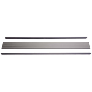 Abschluss-Set für WPC-Sichtschutz Alu-Pfosten 180cm grau Savon