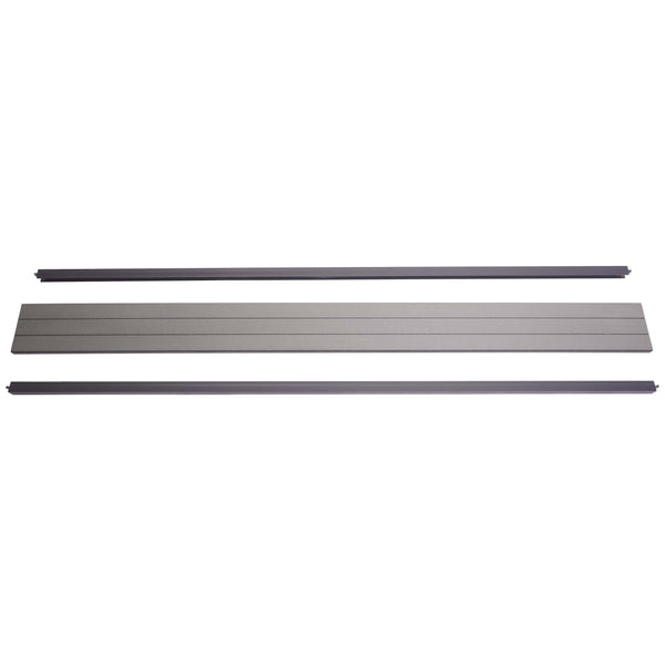Abschluss-Set für WPC-Sichtschutz Alu-Pfosten 180cm grau Savon
