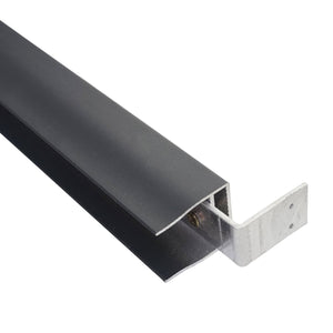 Abschluss-Set für WPC-Sichtschutz Windschutz Pfosten 180cm grau Savon