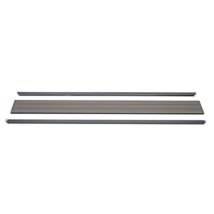 Abschluss-Set für WPC-Sichtschutz Windschutz Pfosten 180cm grau Savon