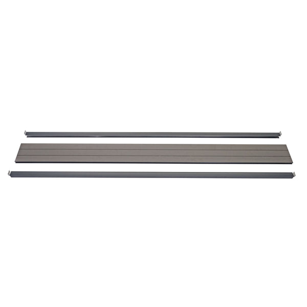 Abschluss-Set für WPC-Sichtschutz Windschutz Pfosten 180cm grau Savon