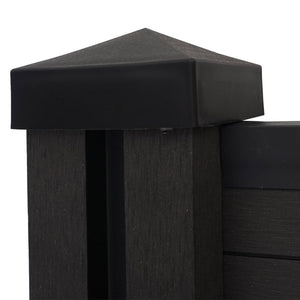 Abschluss-Set WPC-Sichtschutz Windschutz Pfosten 90cm anthrazit Savon