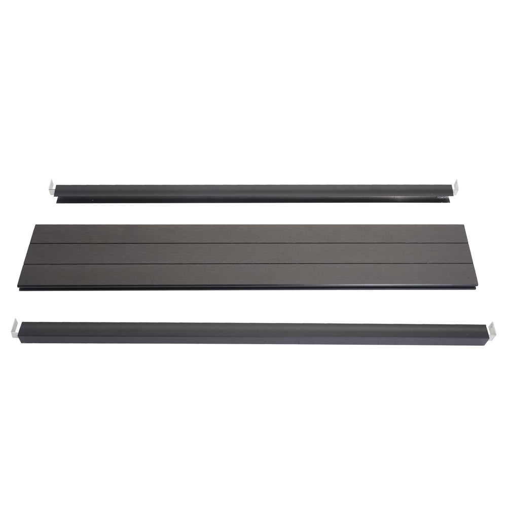 Abschluss-Set WPC-Sichtschutz Windschutz Pfosten 90cm anthrazit Savon