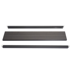 Abschluss-Set WPC-Sichtschutz Windschutz Pfosten 90cm anthrazit Savon
