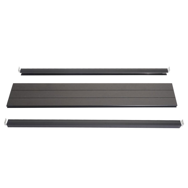 Abschluss-Set WPC-Sichtschutz Windschutz Pfosten 90cm anthrazit Savon