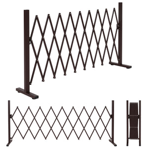 Alu Absperrgitter Scherengitter Zaun aus Aluminium braun 103-265cm