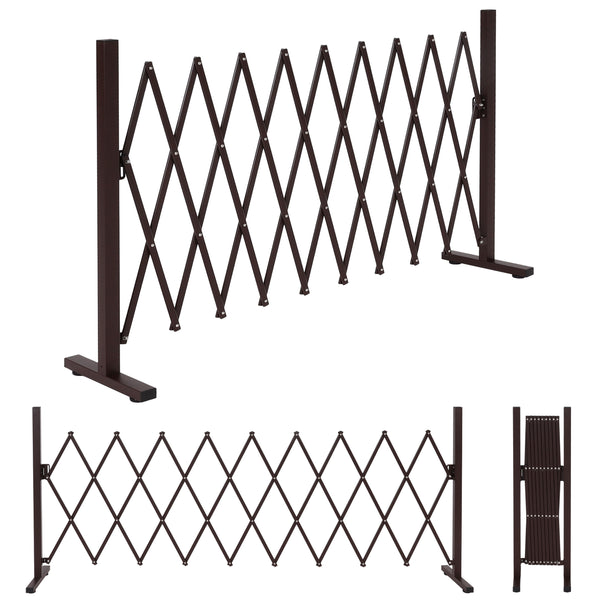 Alu Absperrgitter Scherengitter Zaun aus Aluminium braun 103-265cm