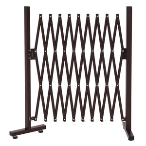 Alu Absperrgitter Scherengitter Zaun aus Aluminium braun 103-265cm