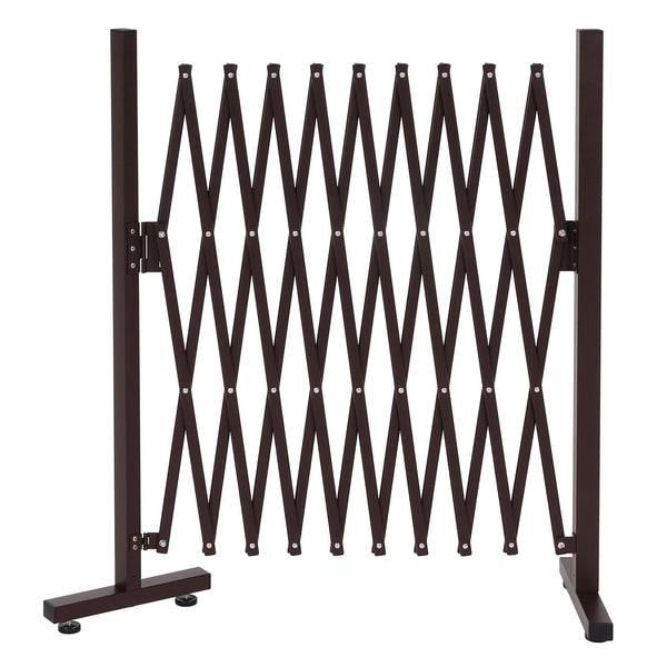 Alu Absperrgitter Scherengitter Zaun aus Aluminium braun 103-265cm