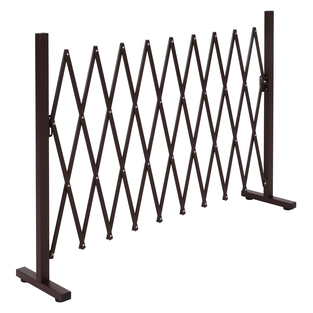 Alu Absperrgitter Scherengitter Zaun aus Aluminium braun 103-265cm