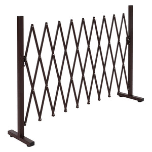 Alu Absperrgitter Scherengitter Zaun aus Aluminium braun 103-265cm