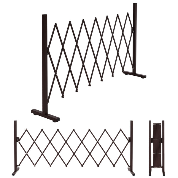 Alu Absperrgitter Scherengitter Schutz-Zaun aus Aluminium, braun