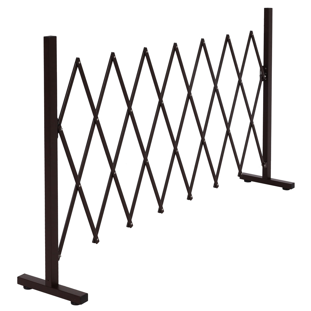 Alu Absperrgitter Scherengitter Schutz-Zaun aus Aluminium, braun