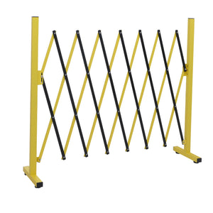 Ausziehbares Absperrgitter Aluminium Gelb-Schwarz 103-200cm