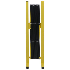 Ausziehbares Absperrgitter Aluminium Gelb-Schwarz 103-200cm