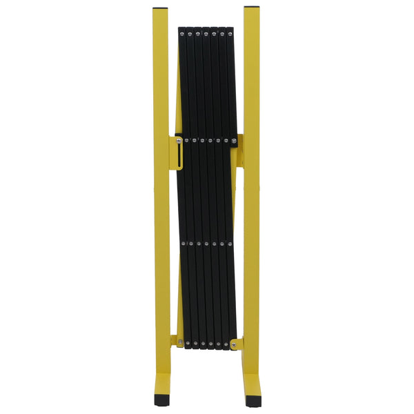 Ausziehbares Absperrgitter Aluminium Gelb-Schwarz 103-200cm