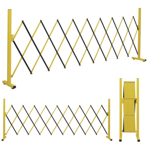 Ausziehbares Alu Absperrgitter Zaun 103-265cm gelb-schwarz