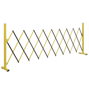 Ausziehbares Alu Absperrgitter Zaun 103-265cm gelb-schwarz