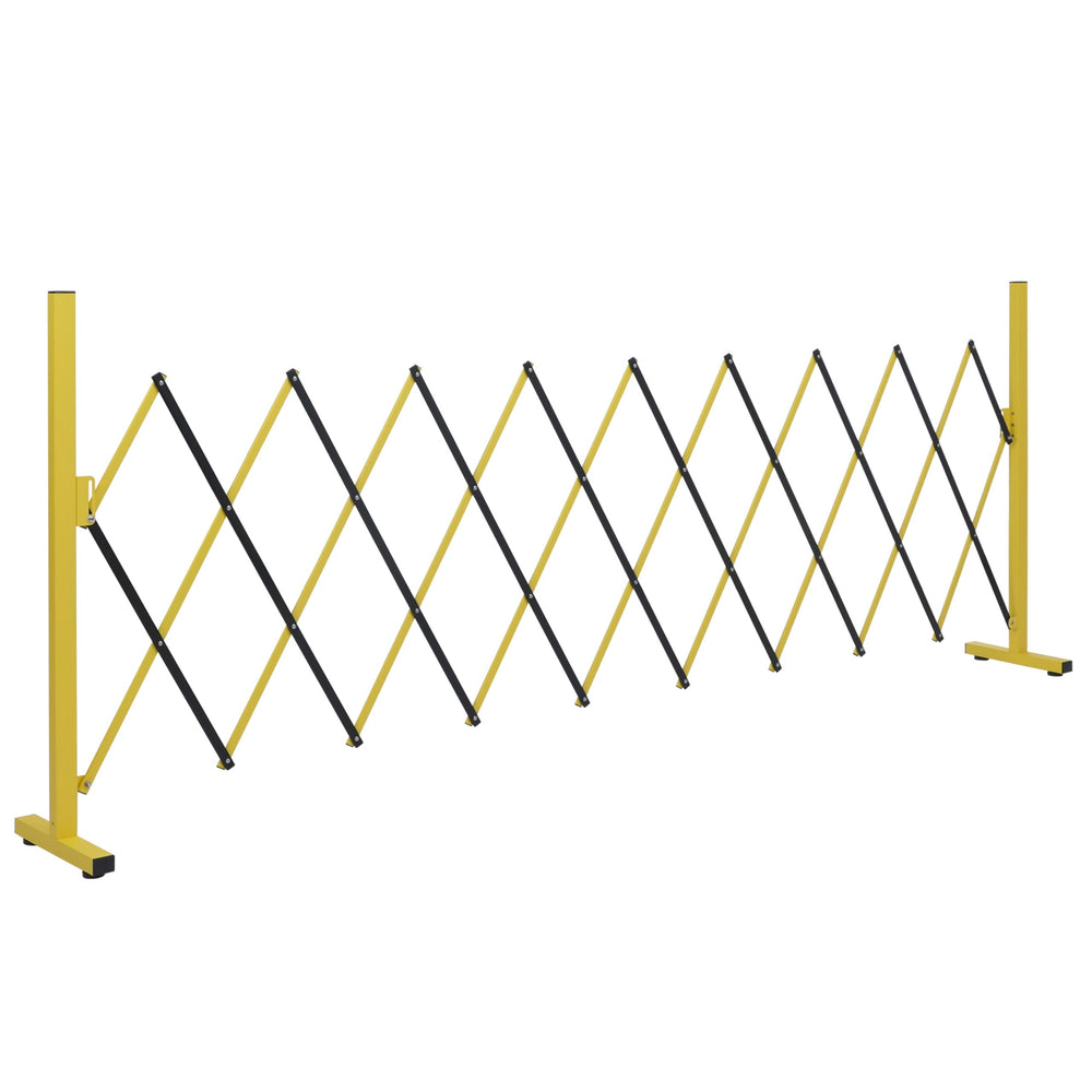 Ausziehbares Alu Absperrgitter Zaun 103-265cm gelb-schwarz